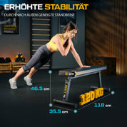TREX SPORT Flachbank TX-100B | Hantelbank klappbar für Krafttraining | Home Gym Trainingsbank für Bankdrücken | Stahlrahmen, rutschfest, gepolstert