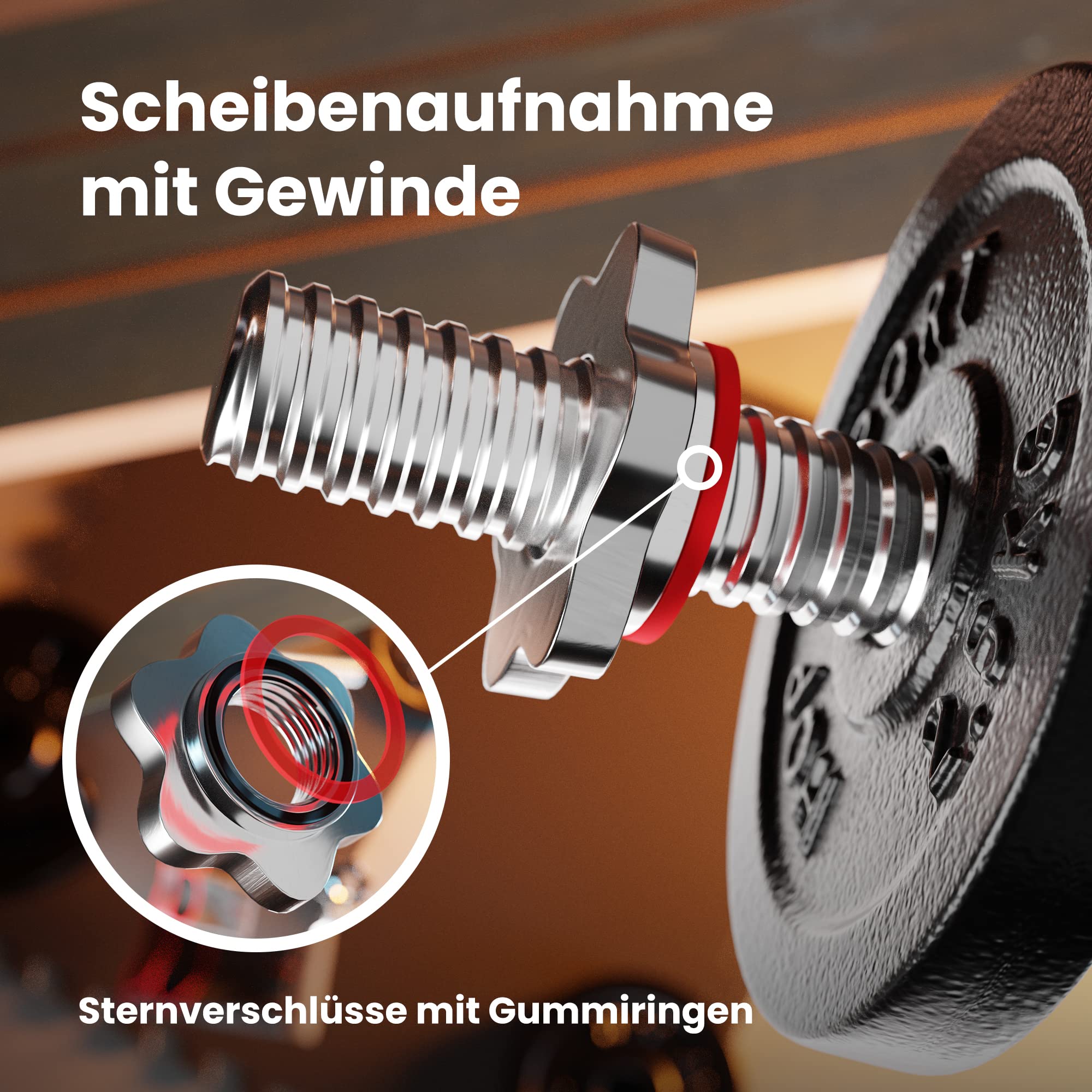 Hop-Sport Hantelset 69 kg - Klappbare Hantelbank mit Gewichten, Verstellbare Langhantelablage, Trainingsbank für Bankdrücken, Stabiler Fitnessbank, 270 kg Max. Belastbarkeit